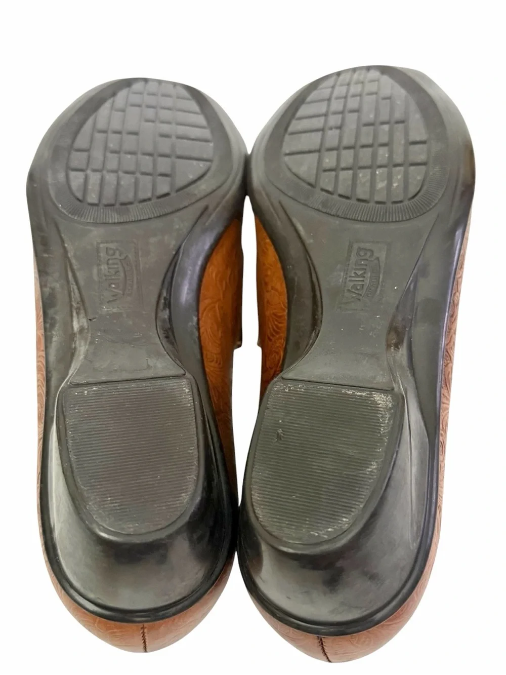 Walking Cradles Embossed Leather Clog Dress Loafers Women’s Size 7M Pre-Owned